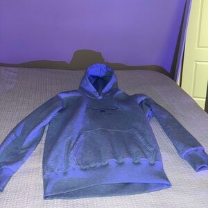 Santorini Greece Hoodie – Light Blue Pullover (Size L)